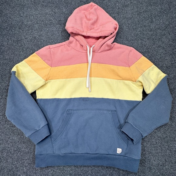 Marine Layer Other - Marine Layer Archive Hoodie Mens Small Multi Colorblock Stripe Pullover Retro